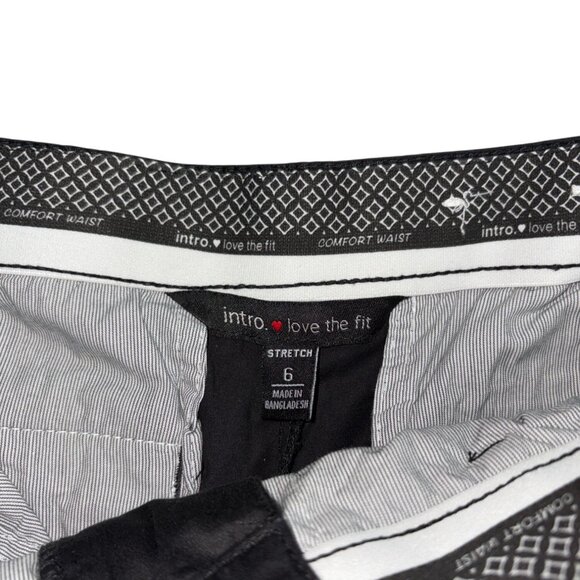 Intro. Love The Fit Womens Bermuda Style Shorts-Black-6-GUC - Picture 4 of 8